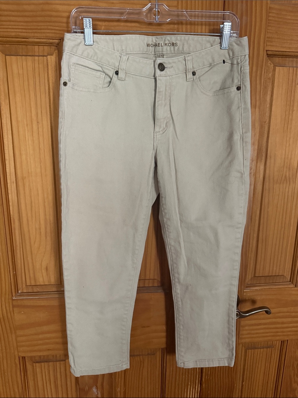 Michael Kors Light Beige Slim Straight Pants